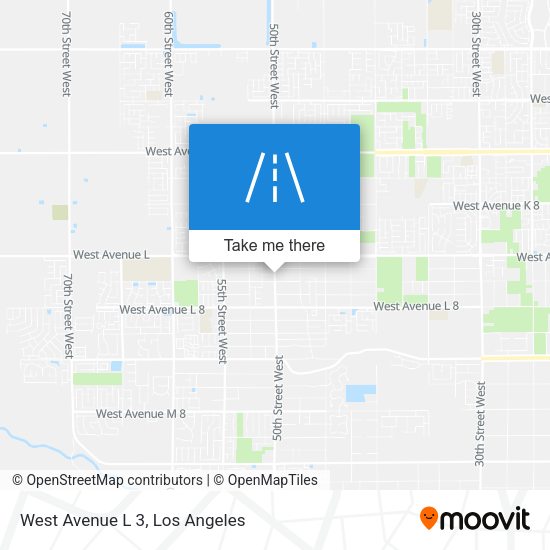 Mapa de West Avenue L 3