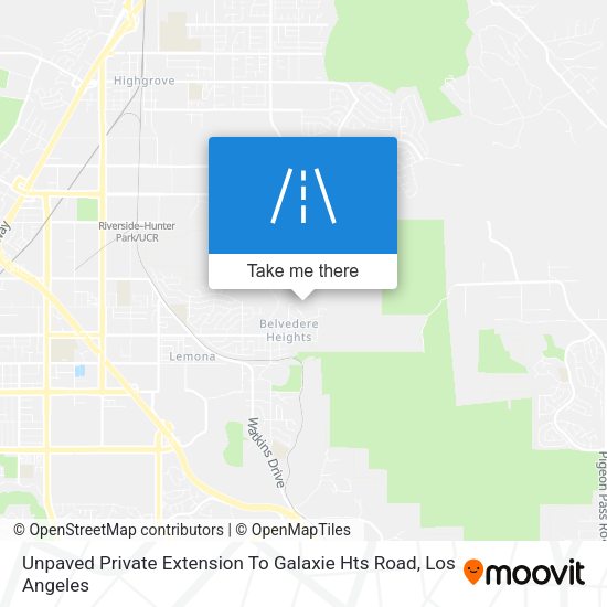 Unpaved Private Extension To Galaxie Hts Road map