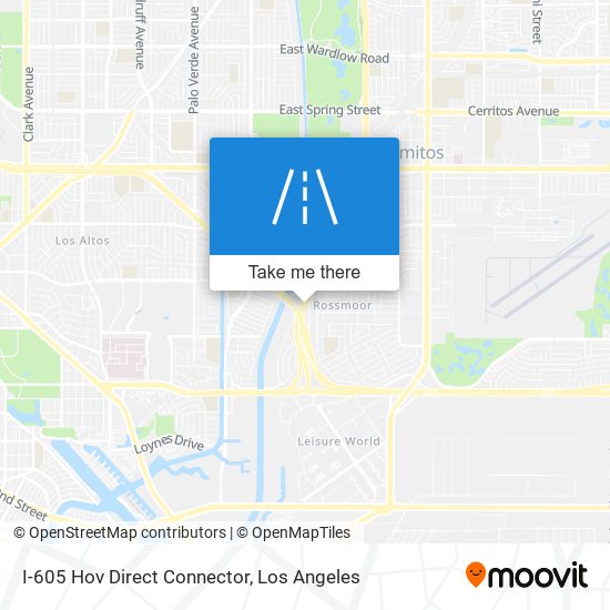 I-605 Hov Direct Connector map