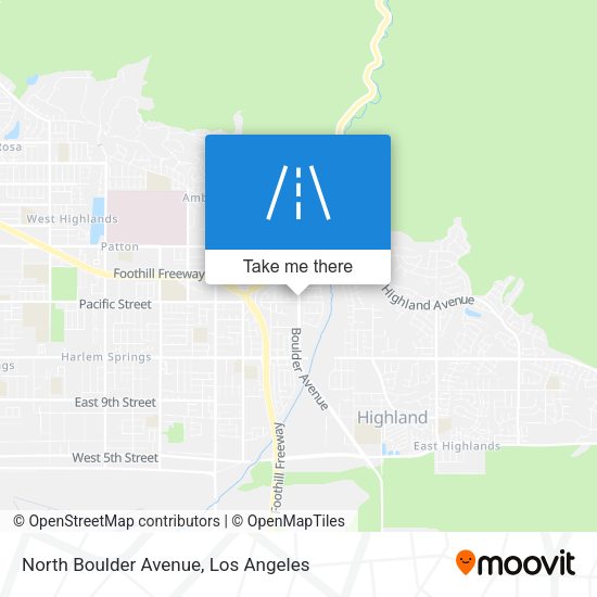 North Boulder Avenue map