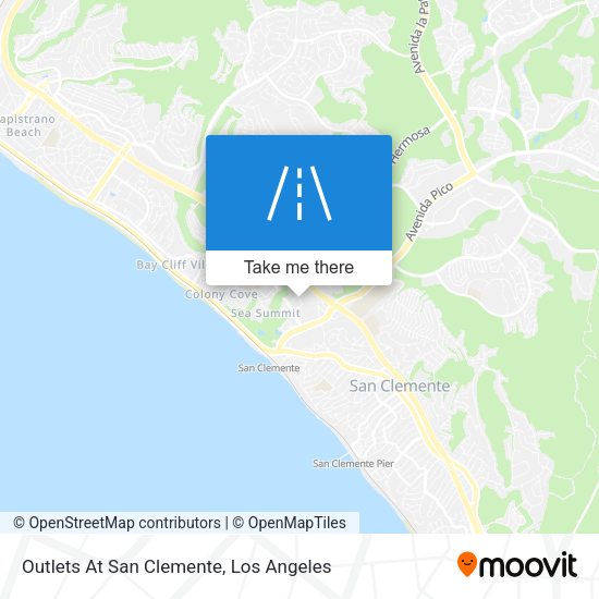 Outlets At San Clemente map