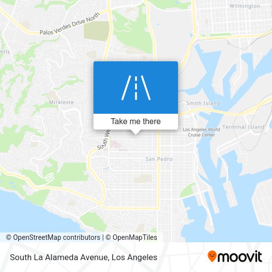 South La Alameda Avenue map