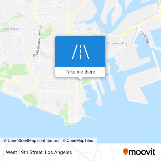 West 19th Street map