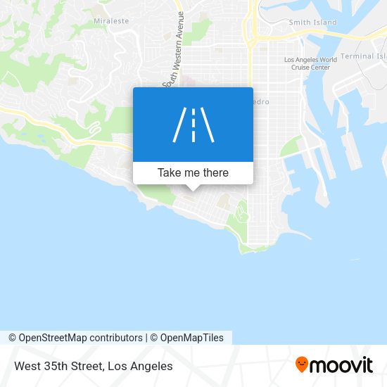 West 35th Street map
