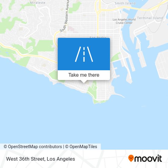 Mapa de West 36th Street