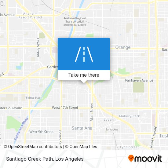 Santiago Creek Path map