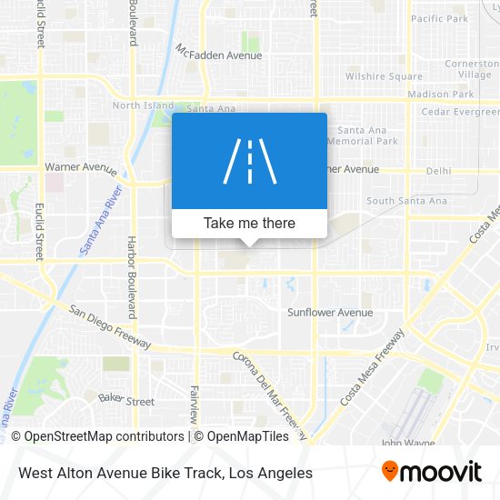 Mapa de West Alton Avenue Bike Track