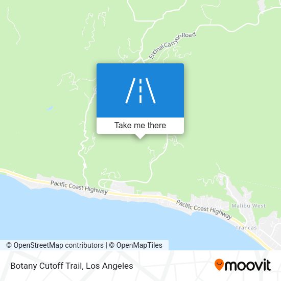 Botany Cutoff Trail map