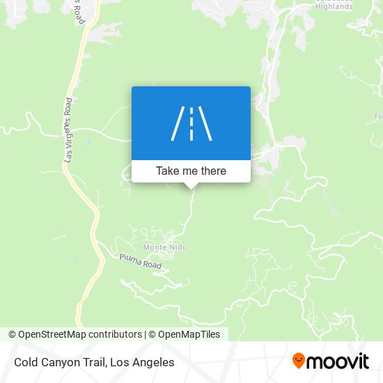 Mapa de Cold Canyon Trail