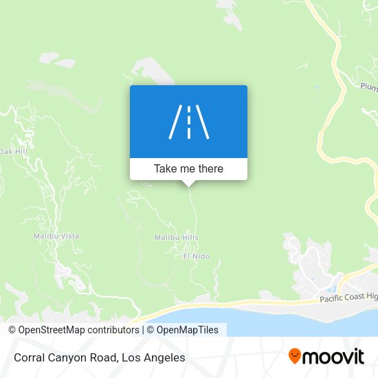Corral Canyon Road map