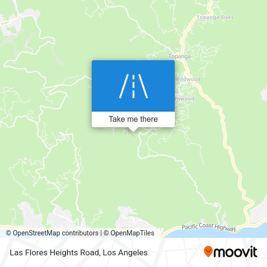 Las Flores Heights Road map