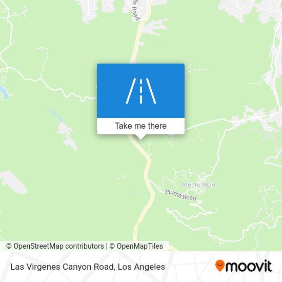 Mapa de Las Virgenes Canyon Road