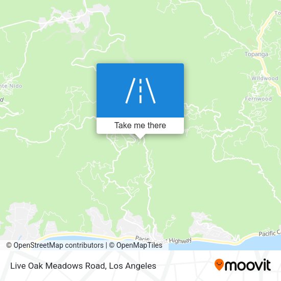 Live Oak Meadows Road map