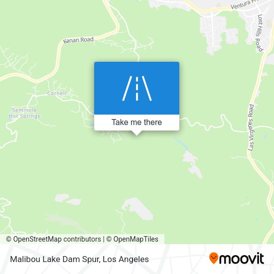 Malibou Lake Dam Spur map