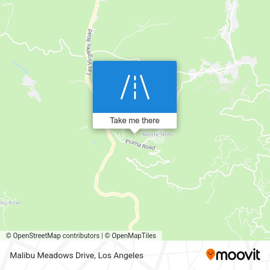 Mapa de Malibu Meadows Drive