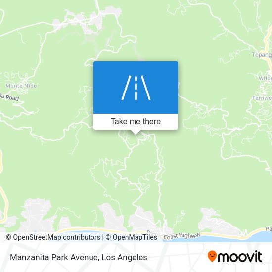 Manzanita Park Avenue map