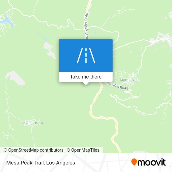 Mesa Peak Trail map