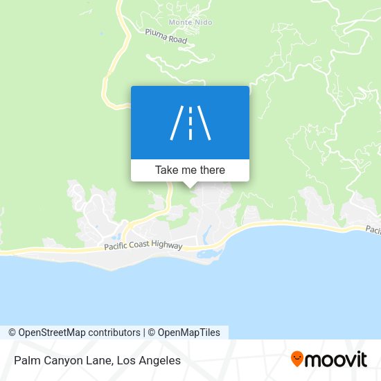 Palm Canyon Lane map