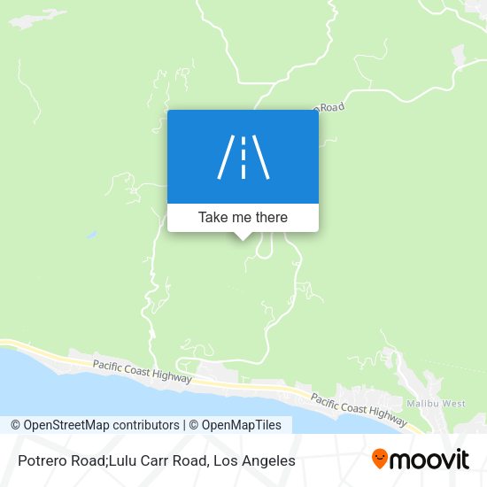 Potrero Road;Lulu Carr Road map