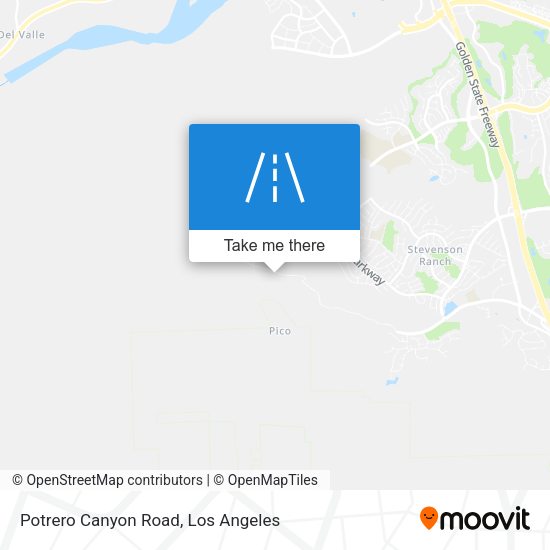 Potrero Canyon Road map