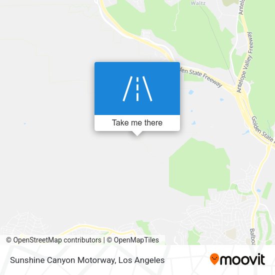 Sunshine Canyon Motorway map