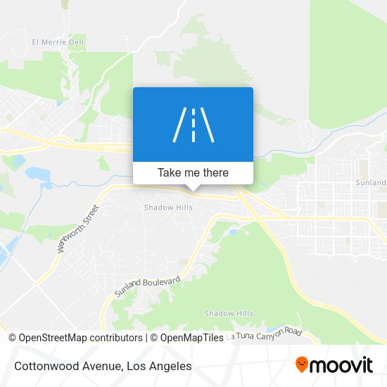 Cottonwood Avenue map