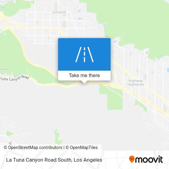 Mapa de La Tuna Canyon Road South