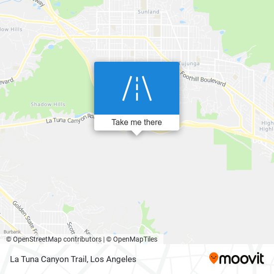 La Tuna Canyon Trail map