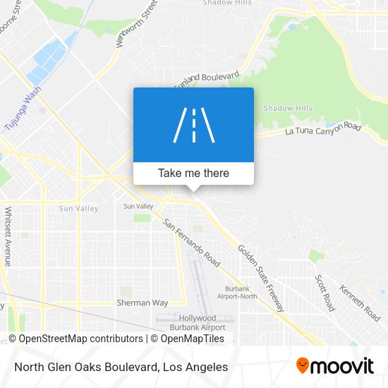 Mapa de North Glen Oaks Boulevard