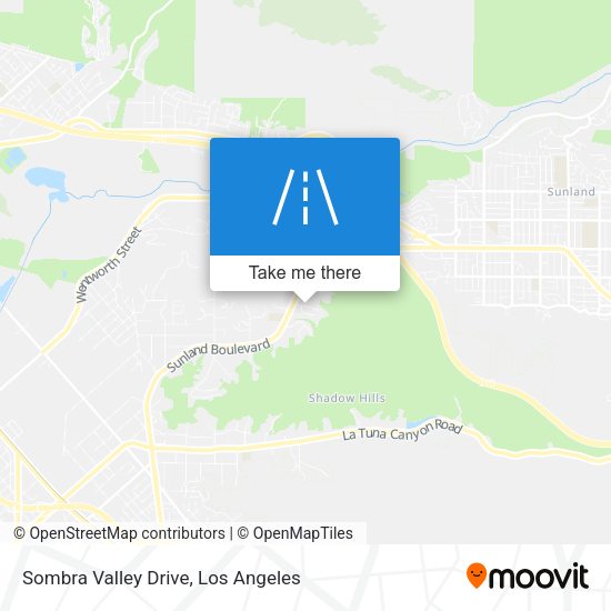 Sombra Valley Drive map