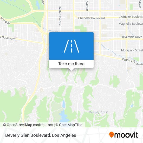 Beverly Glen Boulevard map