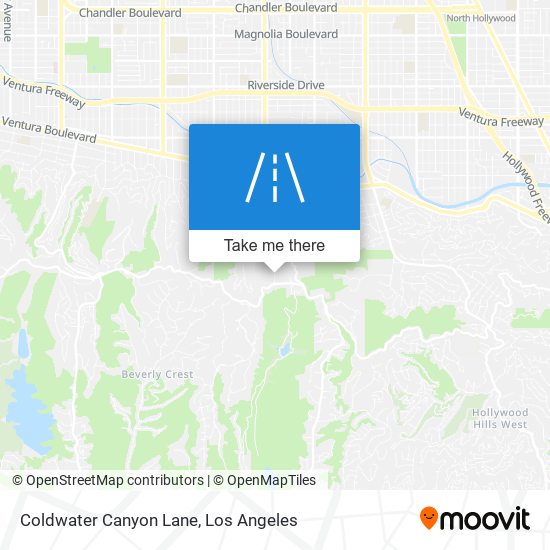Coldwater Canyon Lane map