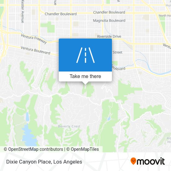 Dixie Canyon Place map