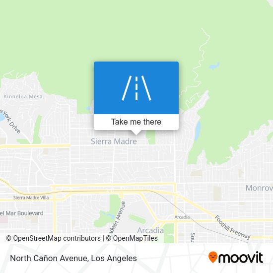 North Cañon Avenue map
