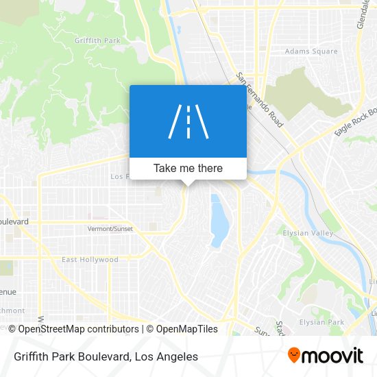 Griffith Park Boulevard map