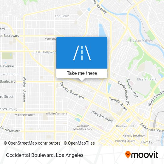 Occidental Boulevard map