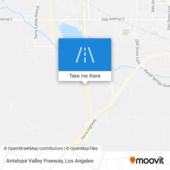 Antelope Valley Freeway map