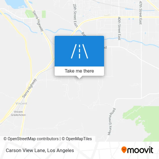 Carson View Lane map