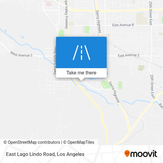 East Lago Lindo Road map