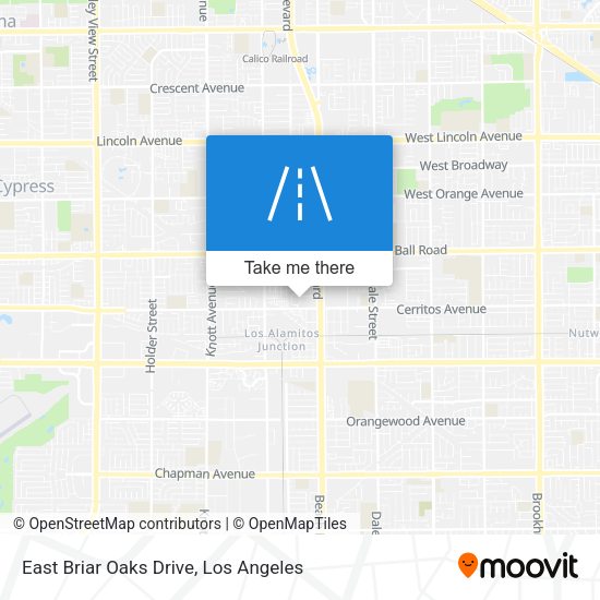 East Briar Oaks Drive map