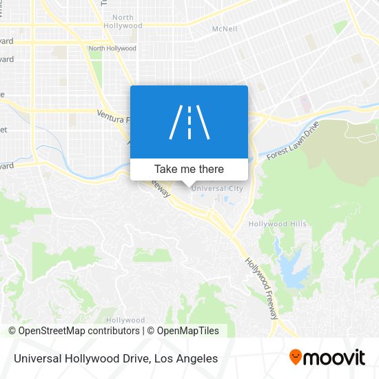 Universal Hollywood Drive map