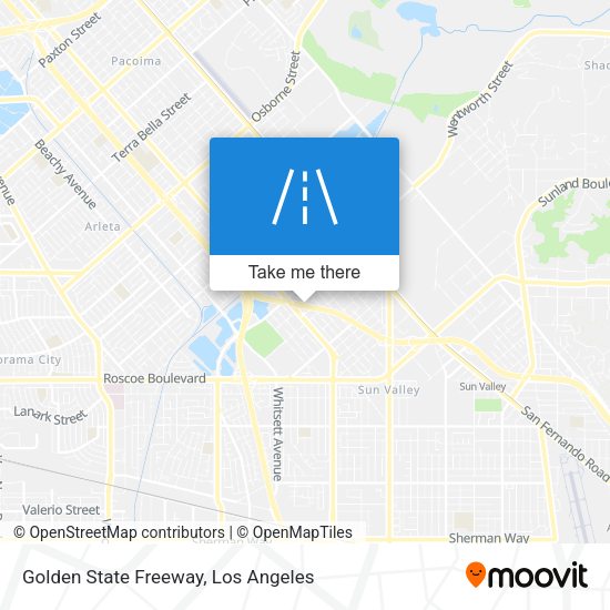Golden State Freeway map