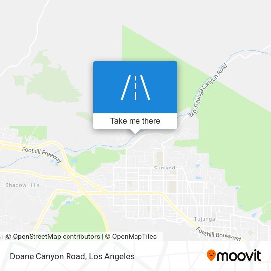 Doane Canyon Road map