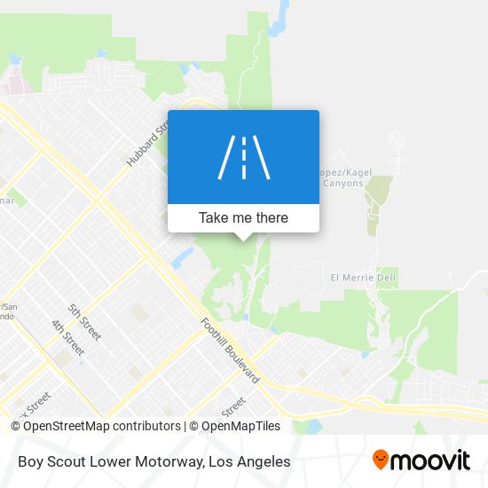 Mapa de Boy Scout Lower Motorway