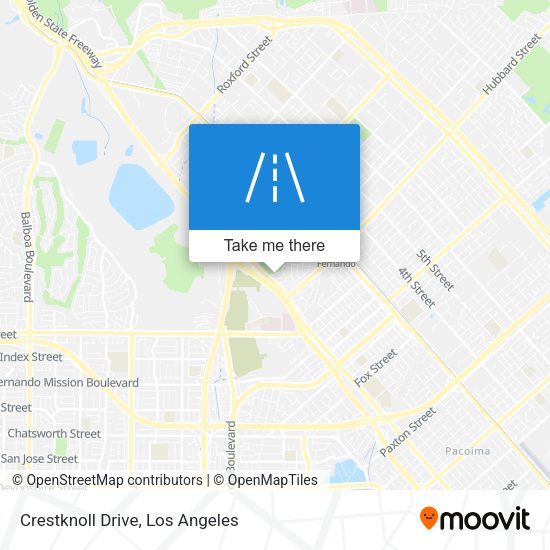 Crestknoll Drive map