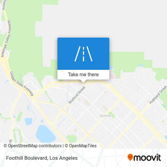 Foothill Boulevard map