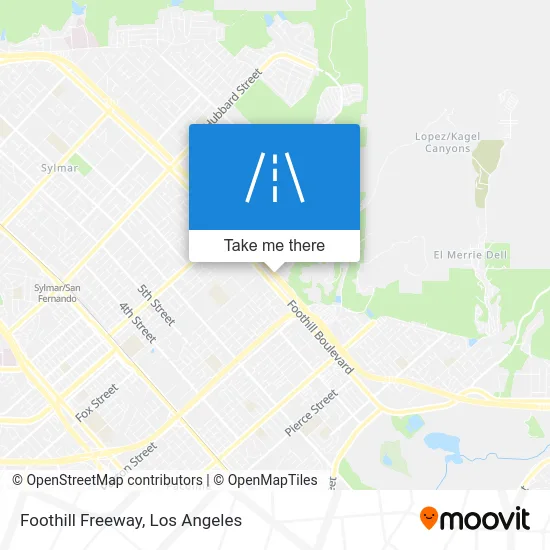 Foothill Freeway map