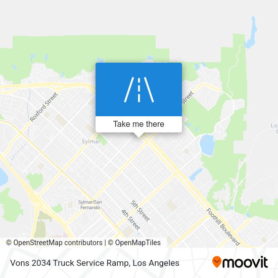 Vons 2034 Truck Service Ramp map