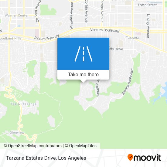 Tarzana Estates Drive map