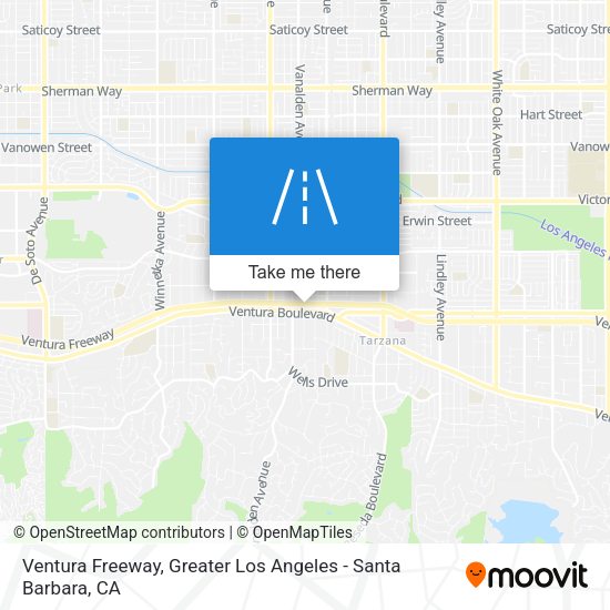 Mapa de Ventura Freeway